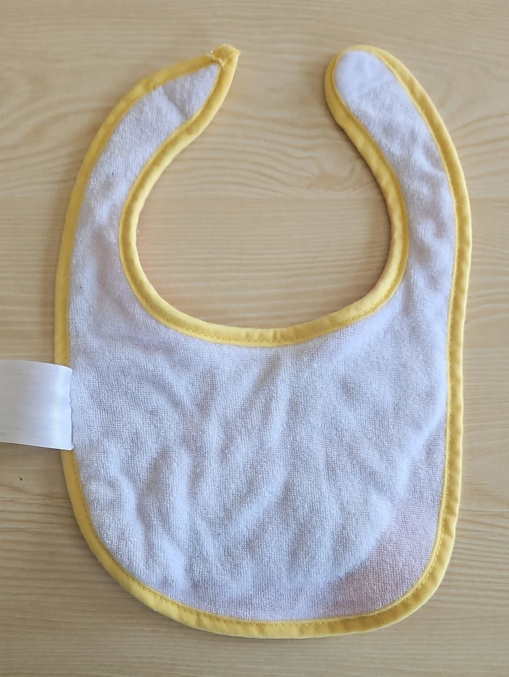 Playtex Pink Bib with Yellow Trim and Embroidered Design